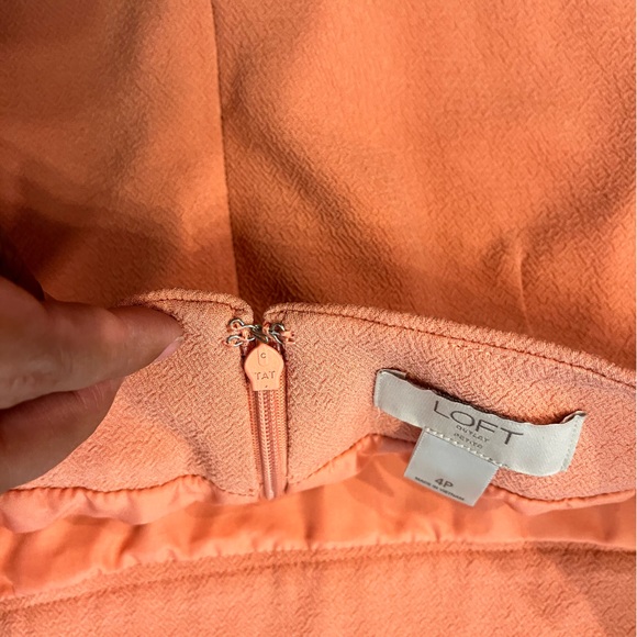 Loft Coral Petite Scalloped Skirt Size 4P - Picture 7 of 11